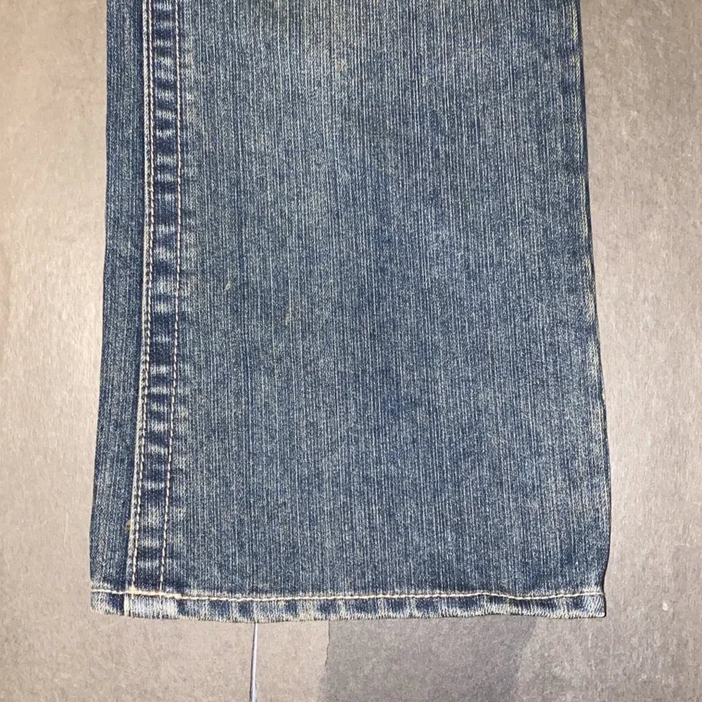 Hollywood The Jean People Size 16 Low Boot Cut Faded Denim Jeans - Picture 13 of 14